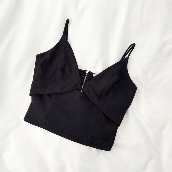 Charlotte Russe Tops - NWOT zip-up tank top